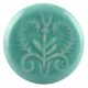 Sea Green Leaf Ceramic Flat Drawer Knob Online